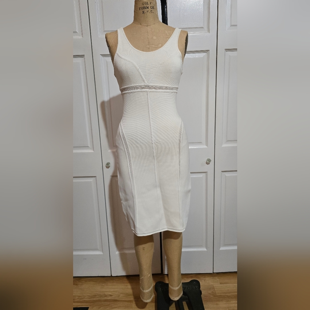 Ralph Rucci White Knit Dresd